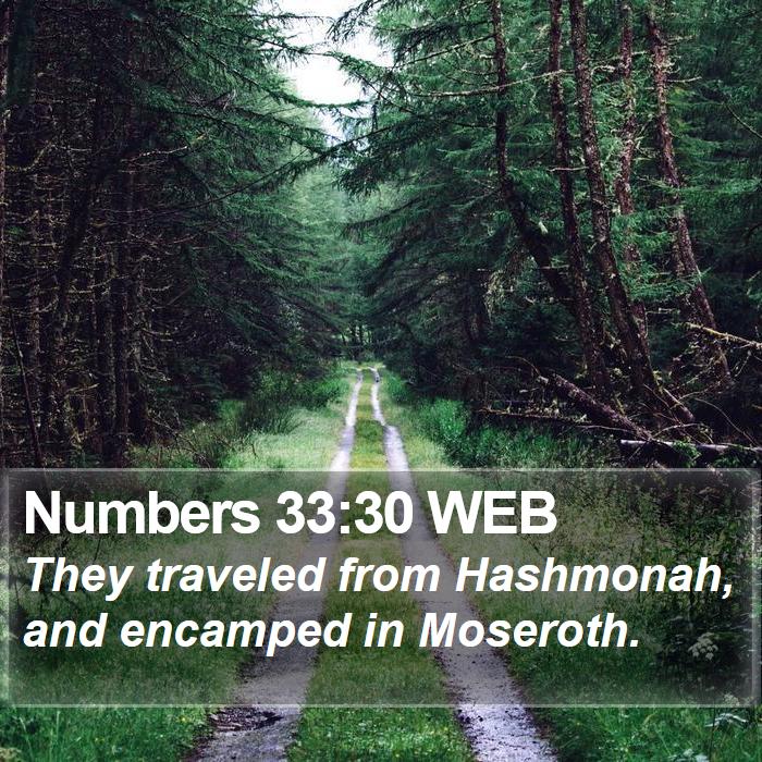 Numbers 33:30 WEB Bible Study