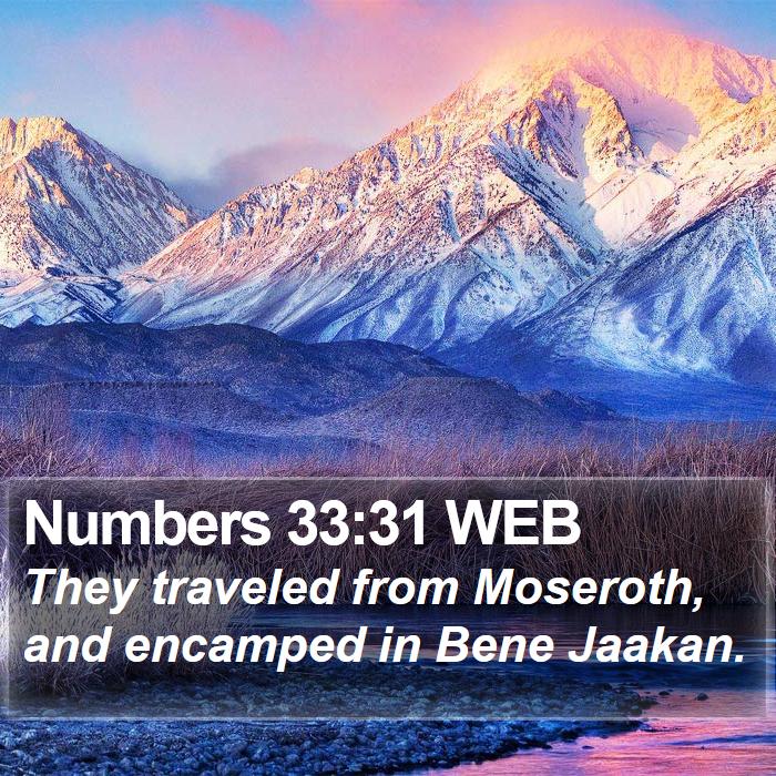 Numbers 33:31 WEB Bible Study