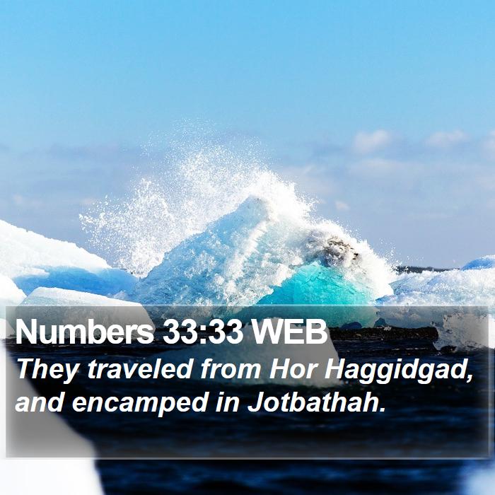 Numbers 33:33 WEB Bible Study