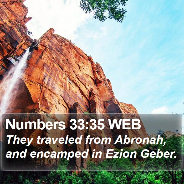 Numbers 33:35 WEB Bible Study