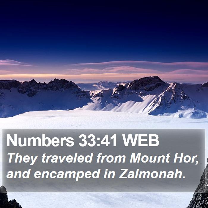 Numbers 33:41 WEB Bible Study