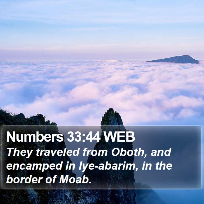 Numbers 33:44 WEB Bible Study