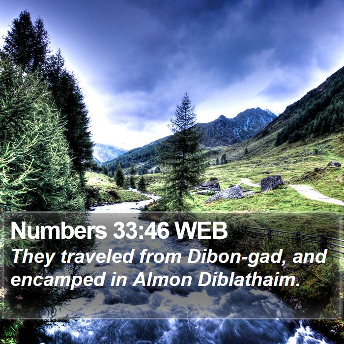 Numbers 33:46 WEB Bible Study