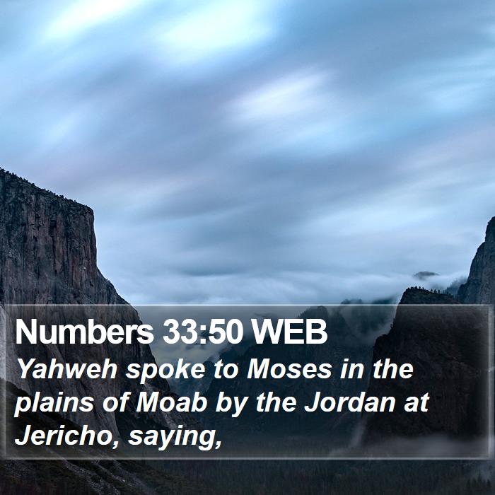 Numbers 33:50 WEB Bible Study