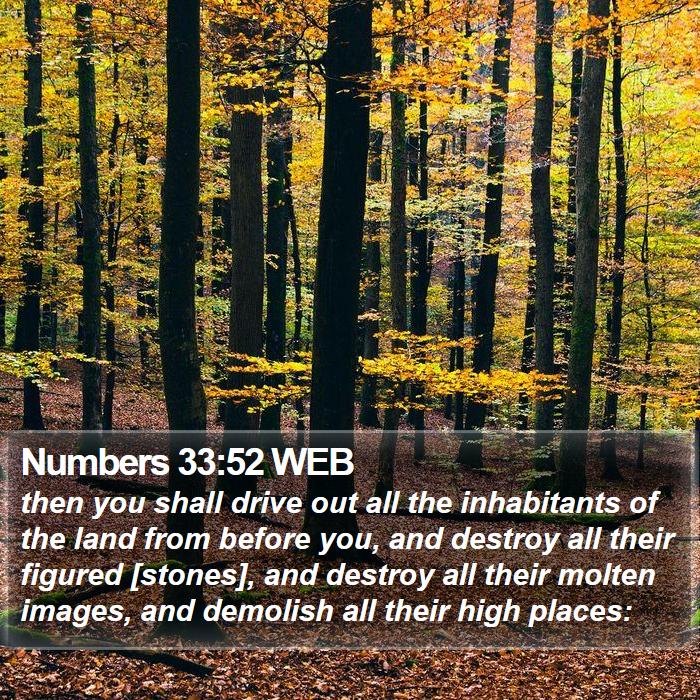 Numbers 33:52 WEB Bible Study