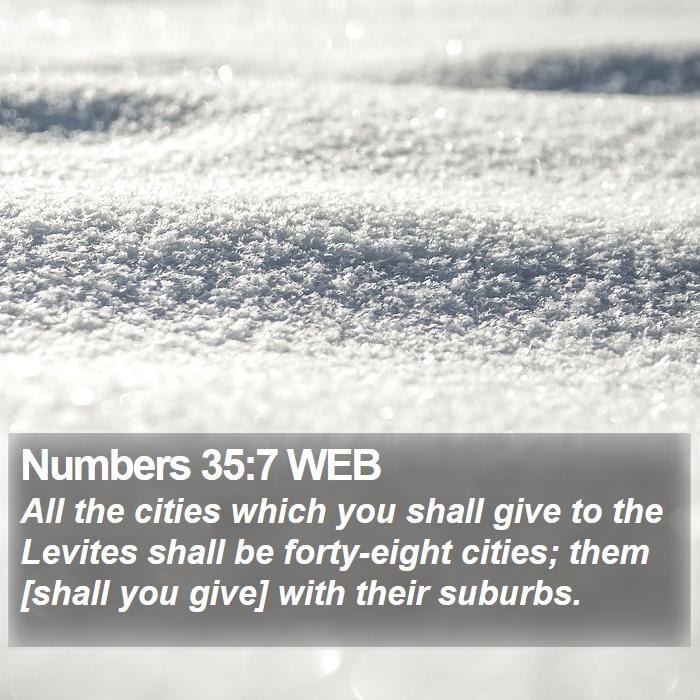 Numbers 35:7 WEB Bible Study