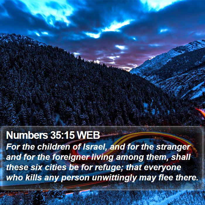 Numbers 35:15 WEB Bible Study