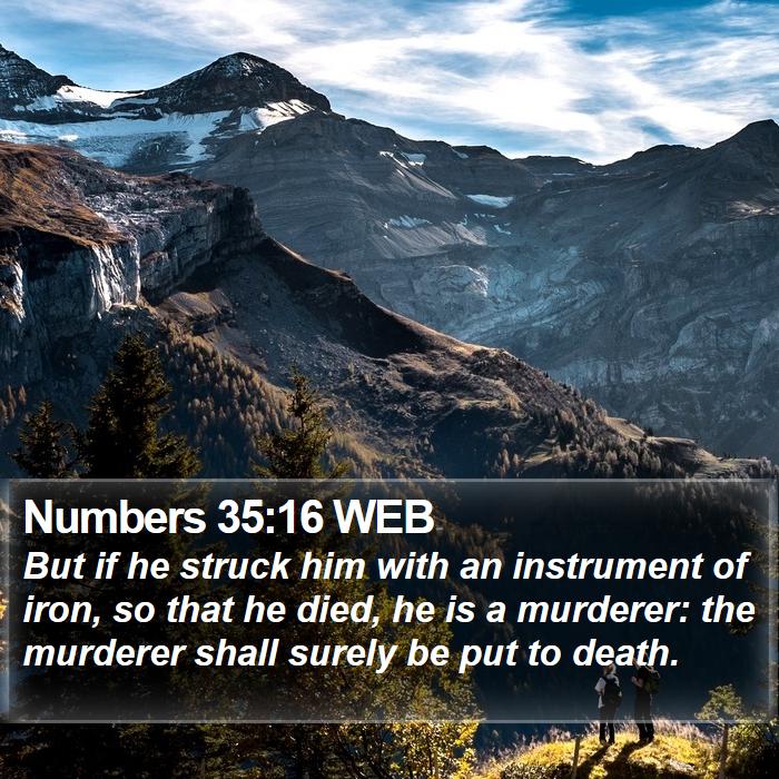 Numbers 35:16 WEB Bible Study