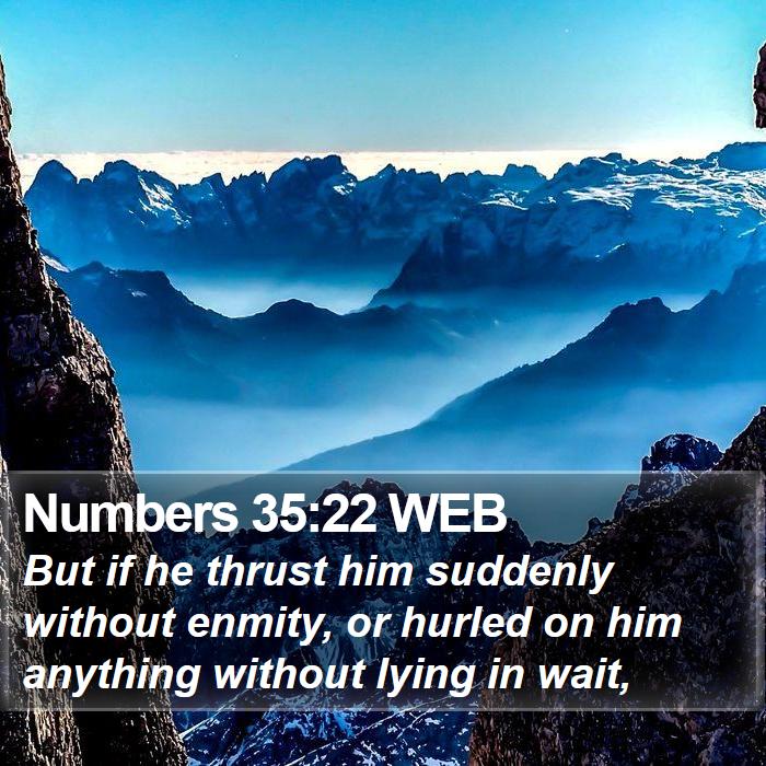 Numbers 35:22 WEB Bible Study