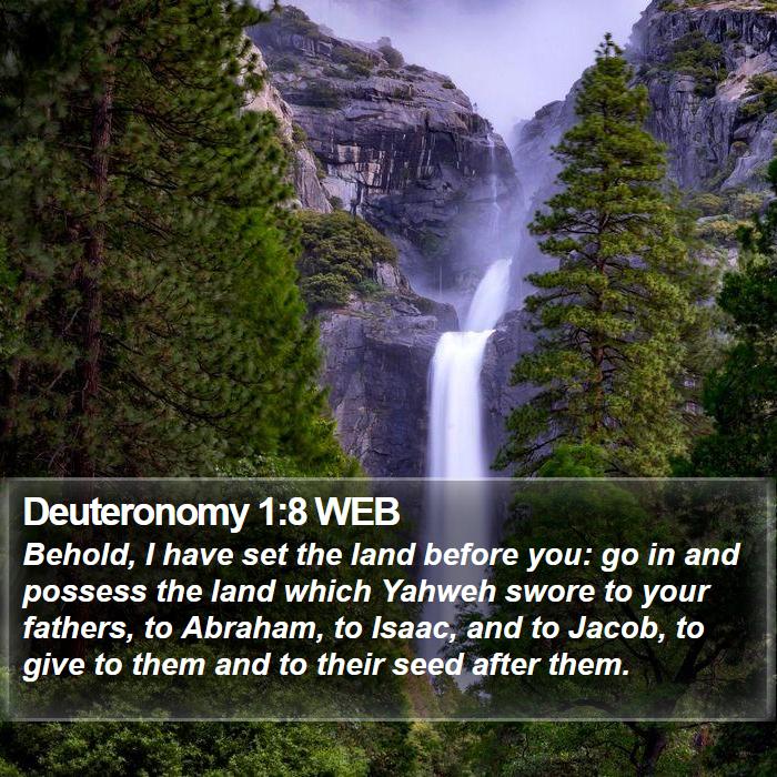 Deuteronomy 1:8 WEB Bible Study