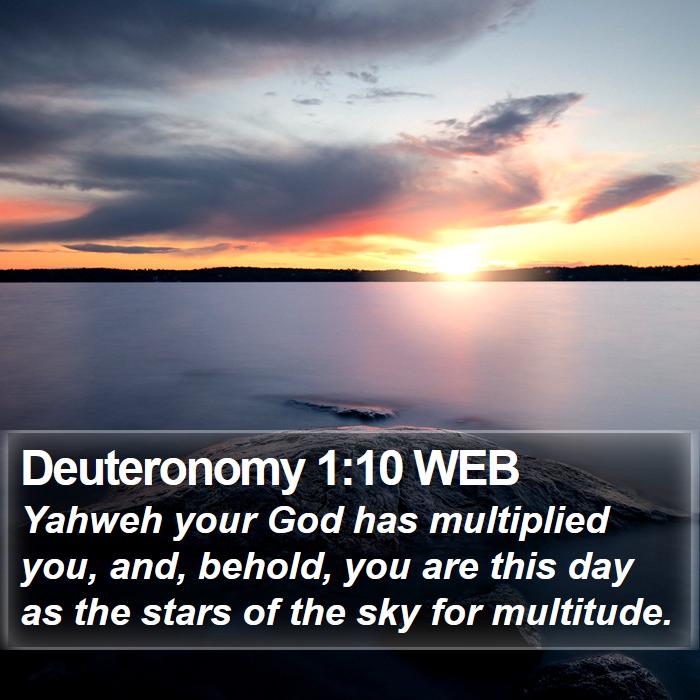 Deuteronomy 1:10 WEB Bible Study