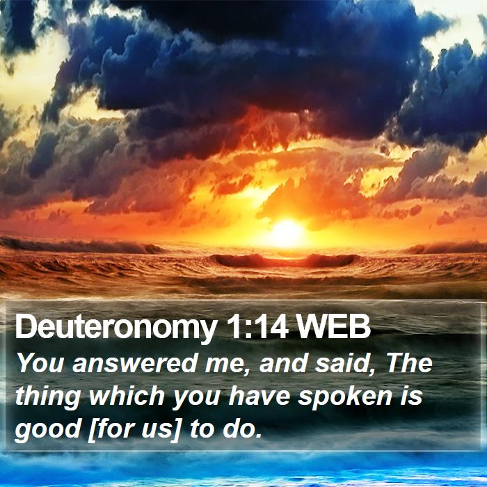 Deuteronomy 1:14 WEB Bible Study