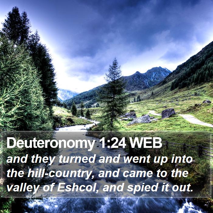 Deuteronomy 1:24 WEB Bible Study