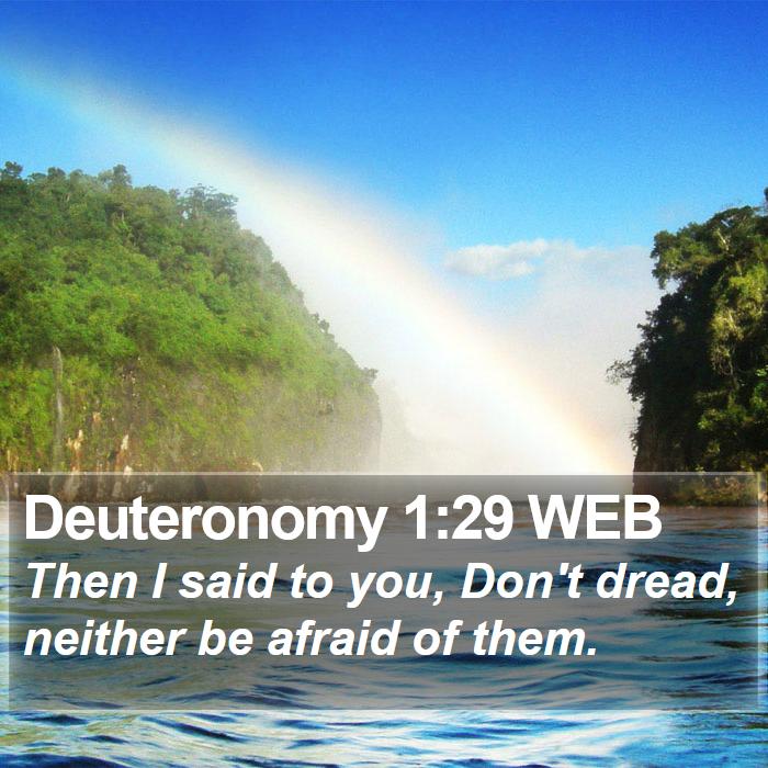 Deuteronomy 1:29 WEB Bible Study