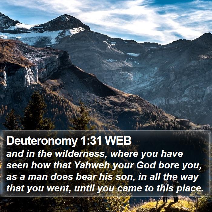 Deuteronomy 1:31 WEB Bible Study