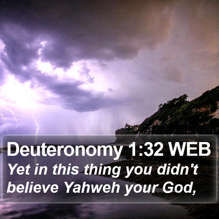 Deuteronomy 1:32 WEB Bible Study