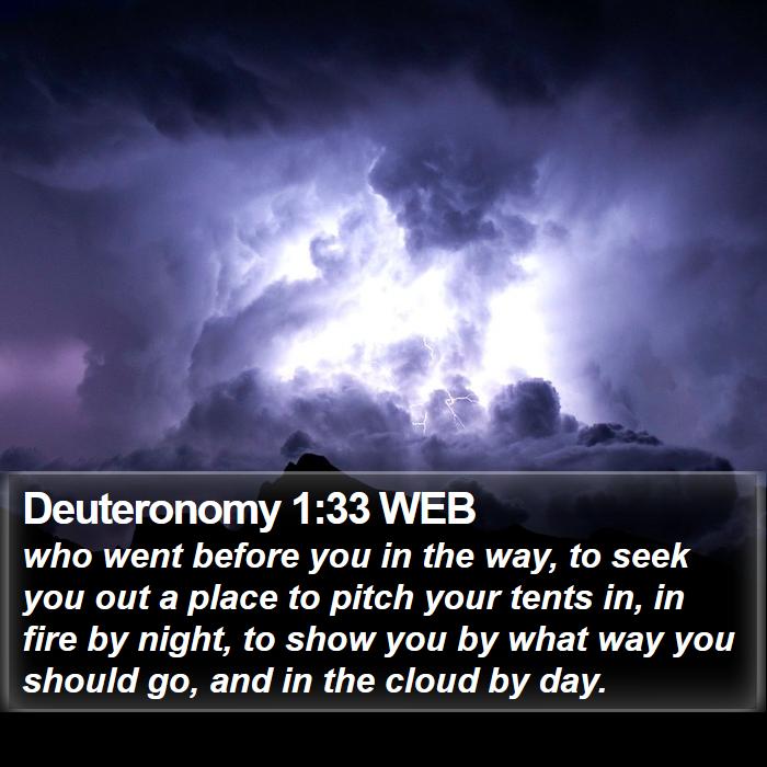 Deuteronomy 1:33 WEB Bible Study