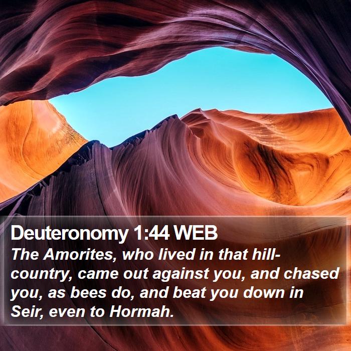 Deuteronomy 1:44 WEB Bible Study