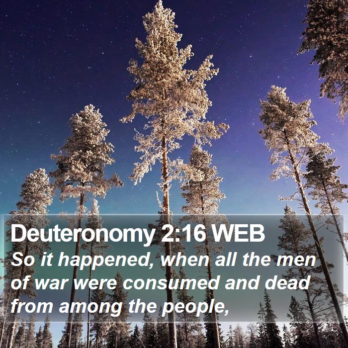 Deuteronomy 2:16 WEB Bible Study