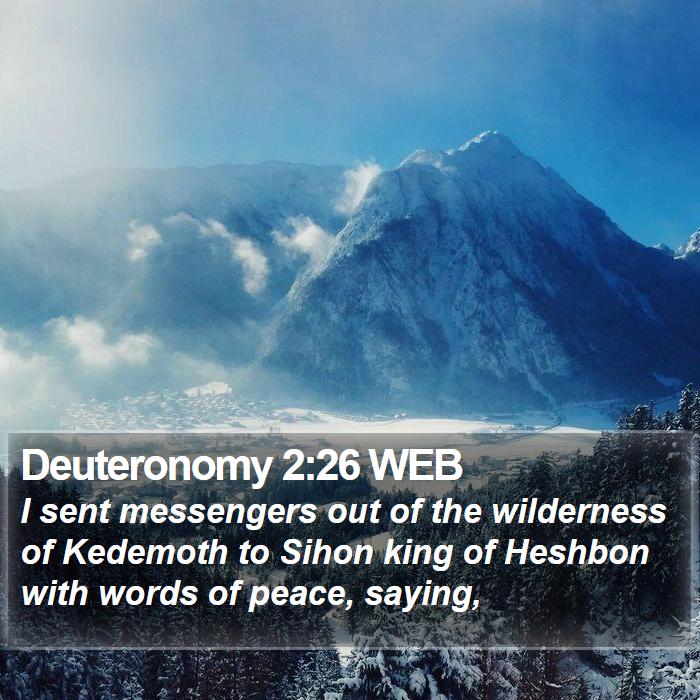 Deuteronomy 2:26 WEB Bible Study