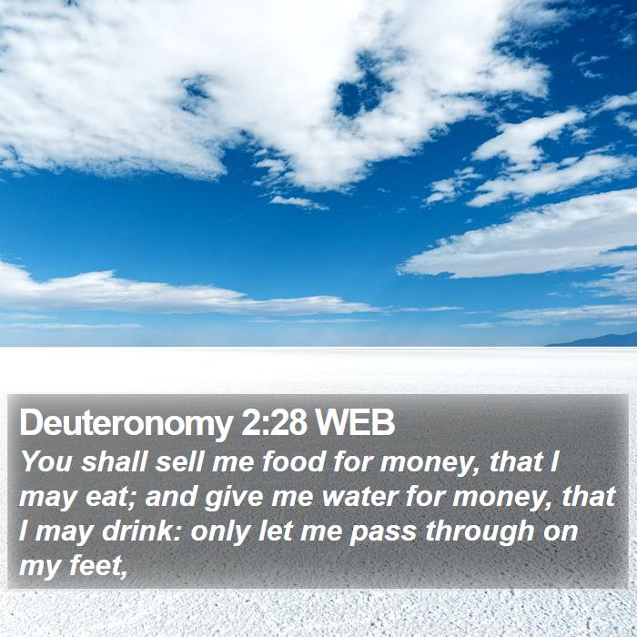 Deuteronomy 2:28 WEB Bible Study