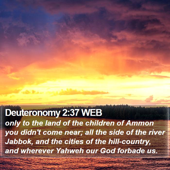 Deuteronomy 2:37 WEB Bible Study