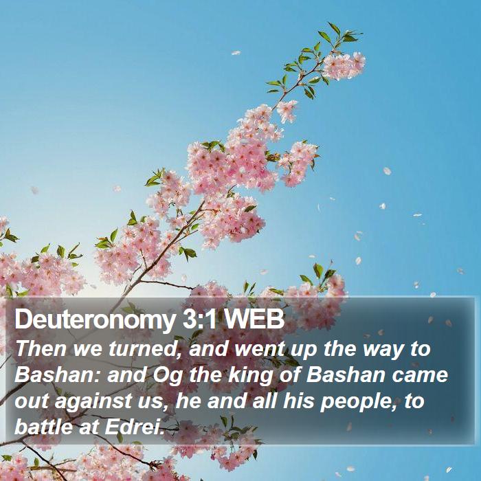 Deuteronomy 3:1 WEB Bible Study