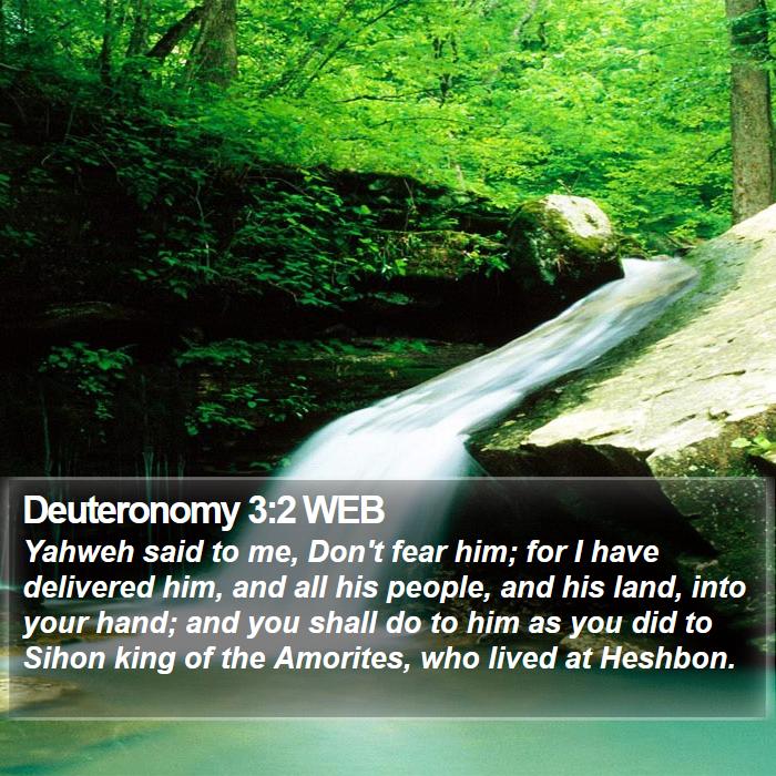 Deuteronomy 3:2 WEB Bible Study