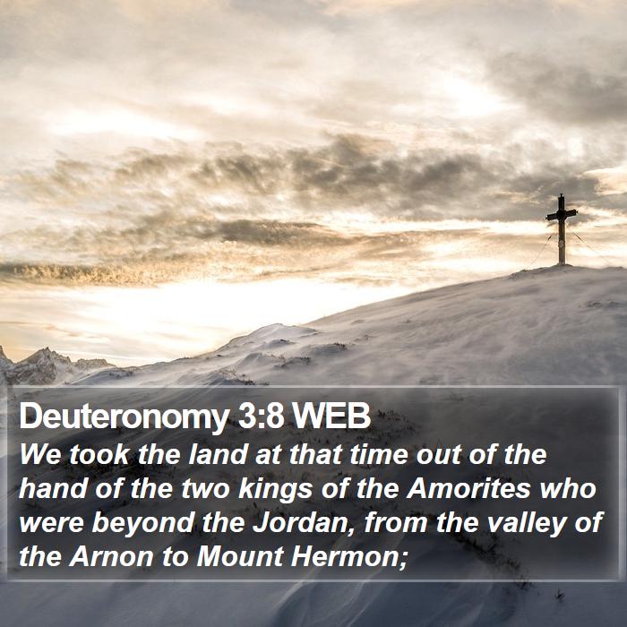 Deuteronomy 3:8 WEB Bible Study