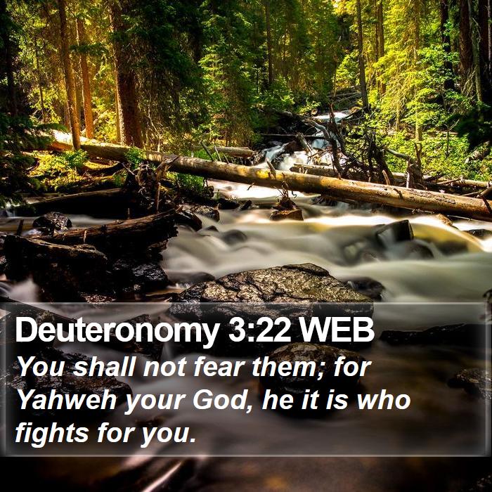 Deuteronomy 3:22 WEB Bible Study