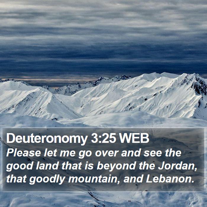 Deuteronomy 3:25 WEB Bible Study