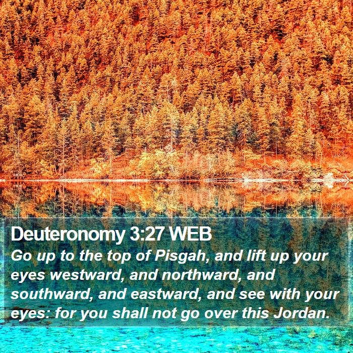 Deuteronomy 3:27 WEB Bible Study