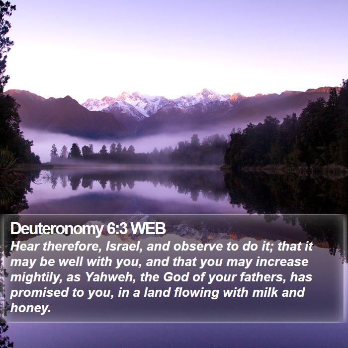 Deuteronomy 6:3 WEB Bible Study