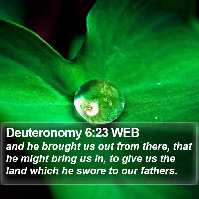 Deuteronomy 6:23 WEB Bible Study