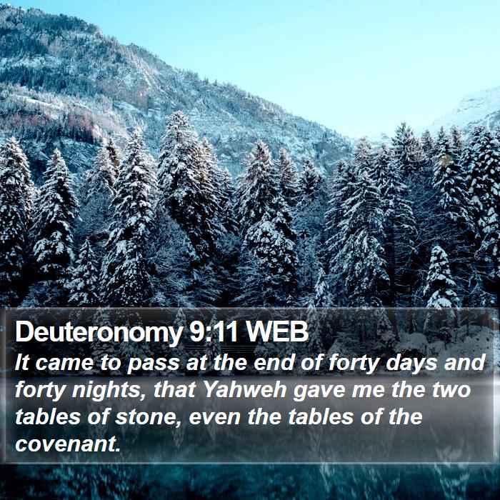 Deuteronomy 9:11 WEB Bible Study