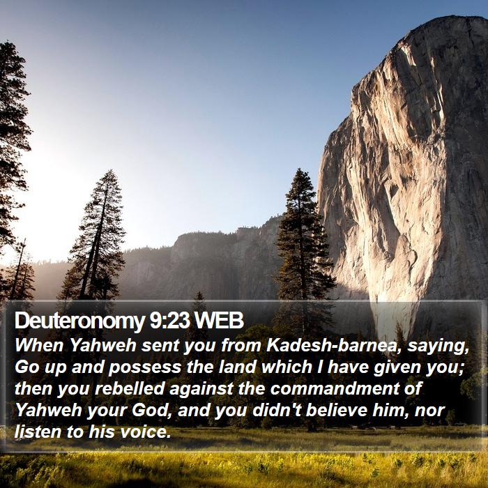 Deuteronomy 9:23 WEB Bible Study