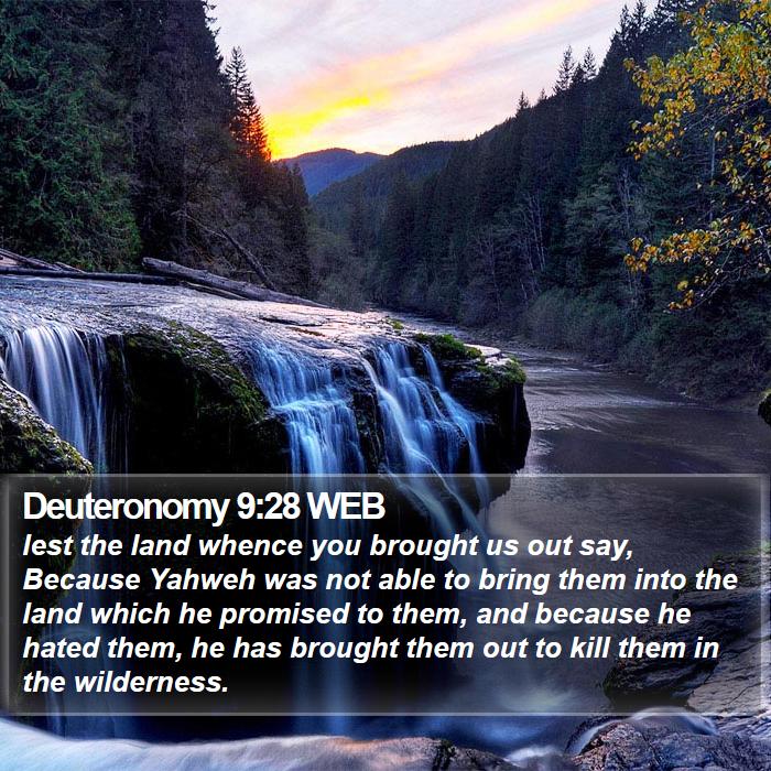 Deuteronomy 9:28 WEB Bible Study