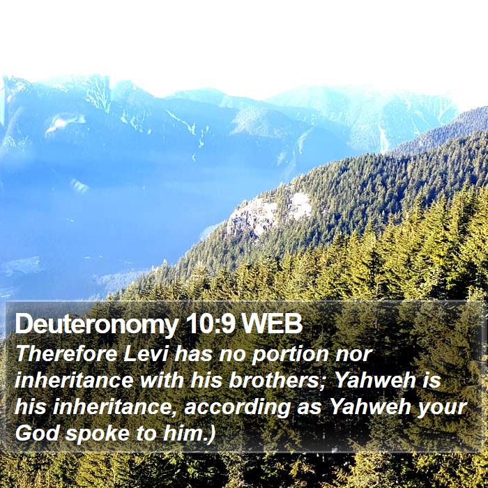 Deuteronomy 10:9 WEB Bible Study