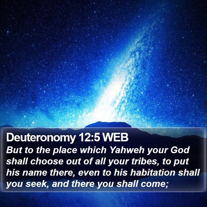 Deuteronomy 12:5 WEB Bible Study