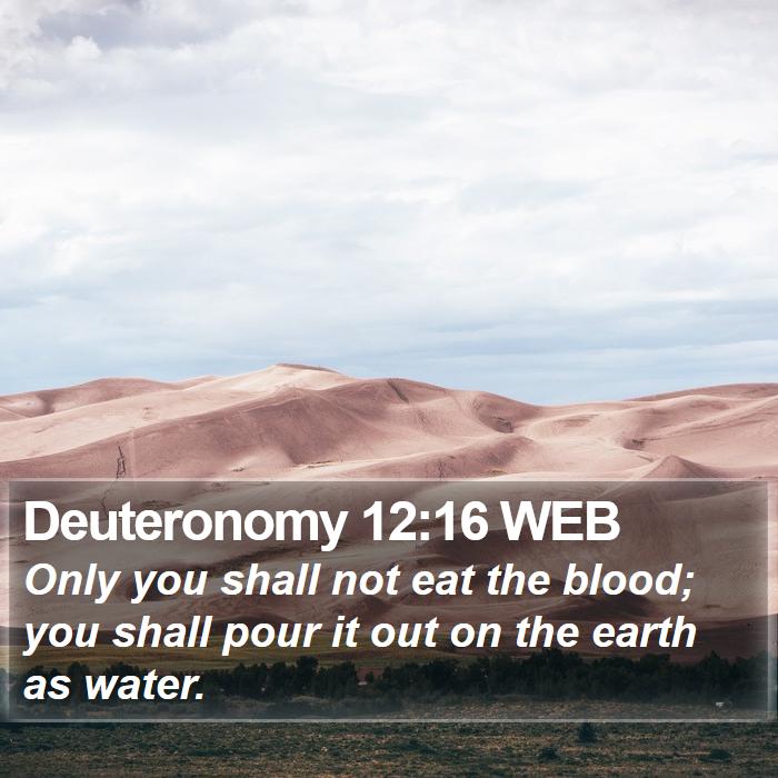 Deuteronomy 12:16 WEB Bible Study