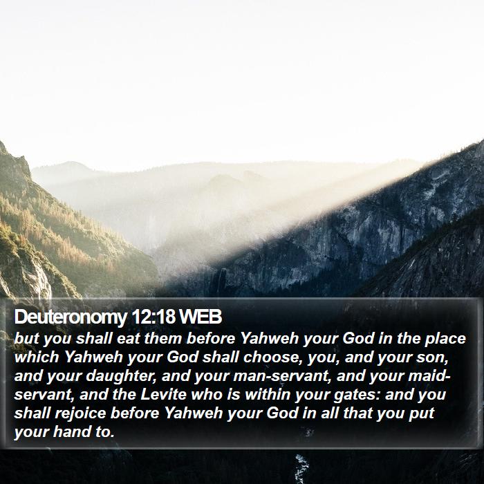 Deuteronomy 12:18 WEB Bible Study