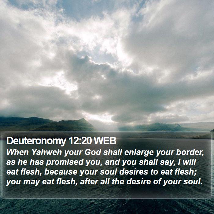 Deuteronomy 12:20 WEB Bible Study