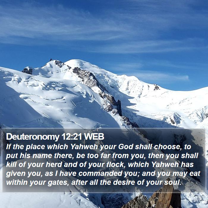 Deuteronomy 12:21 WEB Bible Study