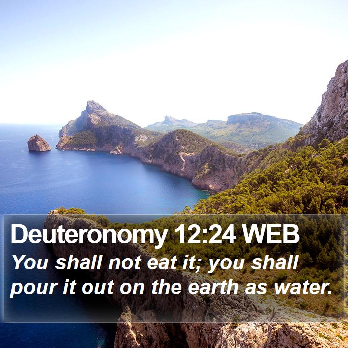 Deuteronomy 12:24 WEB Bible Study