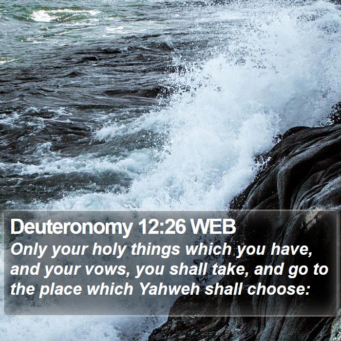 Deuteronomy 12:26 WEB Bible Study