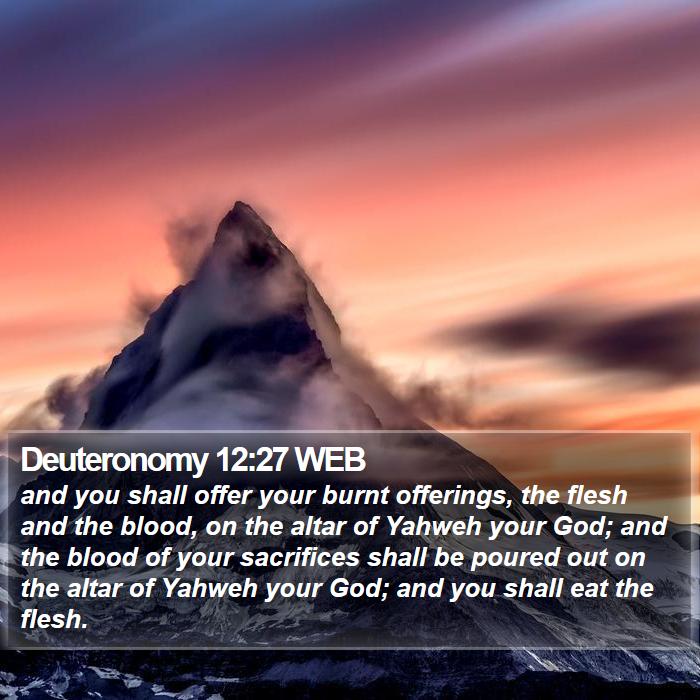 Deuteronomy 12:27 WEB Bible Study