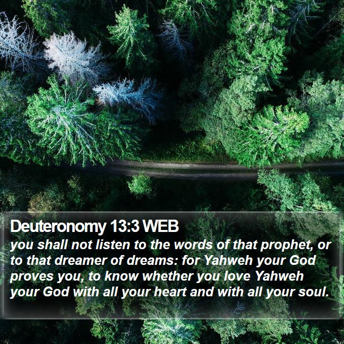 Deuteronomy 13:3 WEB Bible Study