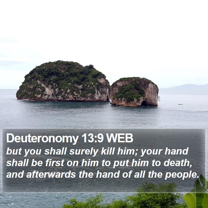 Deuteronomy 13:9 WEB Bible Study