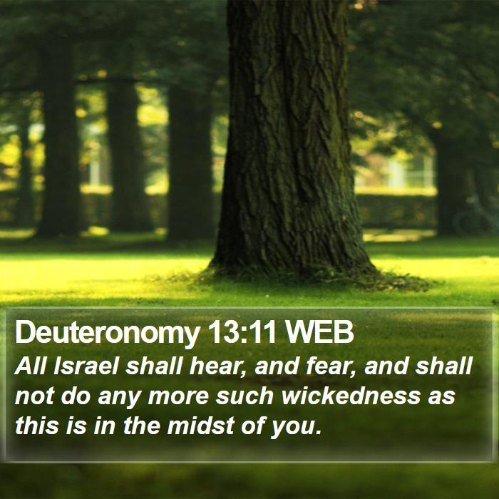 Deuteronomy 13:11 WEB Bible Study