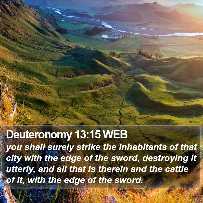 Deuteronomy 13:15 WEB Bible Study